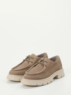 Damen Candice Cooper – Schnürschuh aus Nubukleder sandbeige