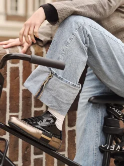 Damen Candice Cooper – Sneaker aus Lackleder mit Metallic-Details