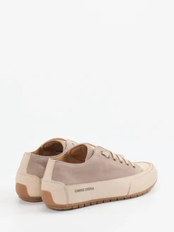 Damen Candice Cooper – Sneaker aus Velours- und Glattleder Beige