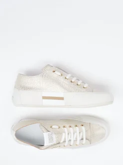 Damen Candice Cooper – Sneaker aus Metallicleder champagner