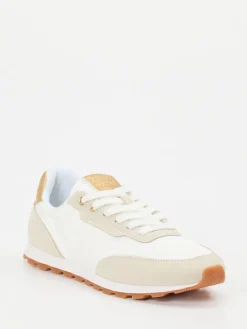 – Sneaker aus Veloursleder und Textil Offwhite*Candice Cooper Hot