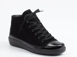 – High-Top-Sneaker aus Velours- & Lackleder*Christian Dietz Clearance