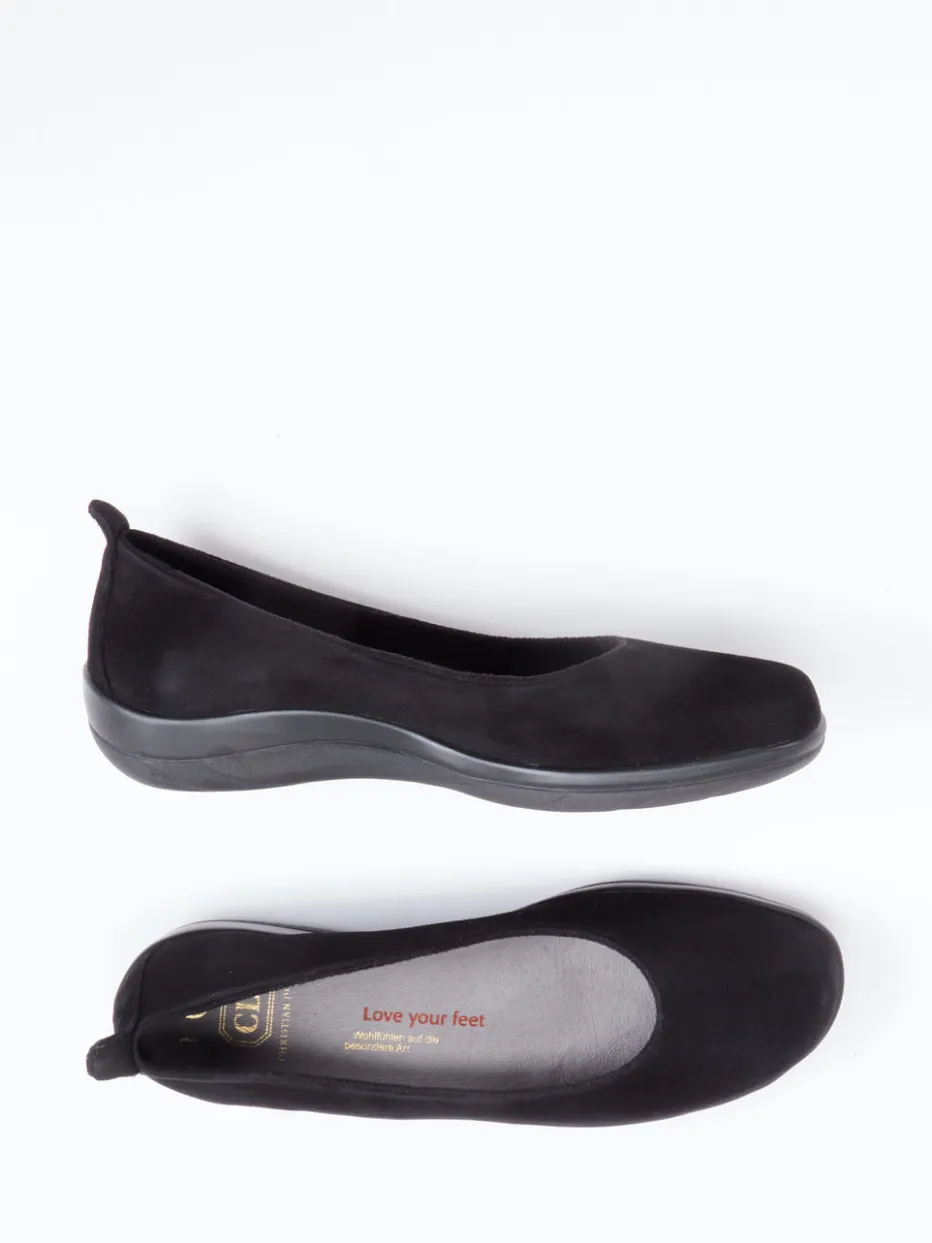 – Komfort-Ballerinas aus Veloursleder*Christian Dietz Outlet