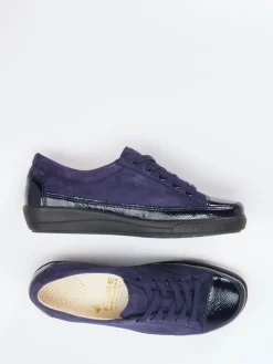 Damen Christian Dietz – Komfort-Sneaker aus Veloursleder dunkel