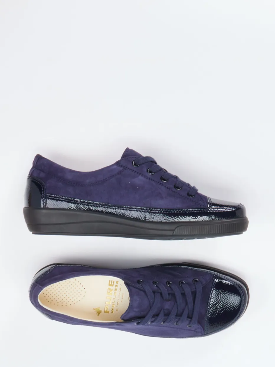 Damen Christian Dietz – Komfort-Sneaker aus Veloursleder dunkel