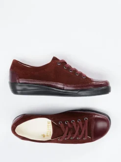 – Komfort-Sneaker aus geprägtem Leder bordeaux*Christian Dietz New