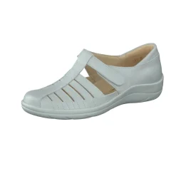 Damen Christian Dietz – Komfort-Sandale aus Kalbleder hellgrau