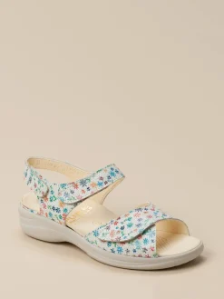 Damen Christian Dietz – Komfortsandale aus geprägtem Leder color