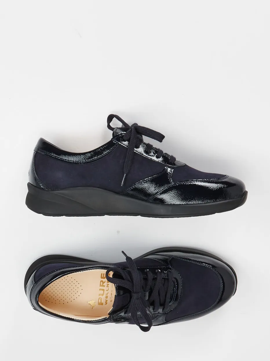 Damen Christian Dietz – Komfort-Sneaker aus Veloursleder Dunkel