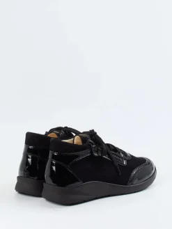 Damen Christian Dietz – Schnürschuh aus Velours- und Lackleder