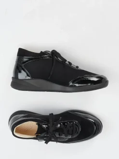 Damen Christian Dietz – Schnürschuh aus Velours- und Lackleder