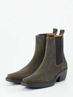 – Chelsea Boots aus Veloursleder oliv*Copenhagen Clearance