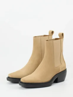 Damen Copenhagen – Chelsea Boots aus Veloursleder Sand