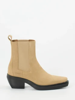 Damen Copenhagen – Chelsea Boots aus Veloursleder Sand