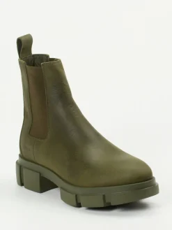 Damen Copenhagen – Chelsea Boots aus Nubukleder oliv
