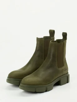 Damen Copenhagen – Chelsea Boots aus Nubukleder oliv