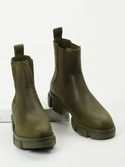 Damen Copenhagen – Chelsea Boots aus Nubukleder oliv