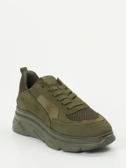 Damen Copenhagen – Chunky Sneaker aus Nubukleder oliv
