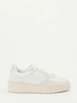 Damen Copenhagen – Plateau-Sneaker aus Kalbleder Offwhite