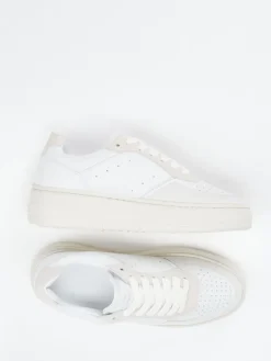 Damen Copenhagen – Plateau-Sneaker aus Kalbleder Offwhite