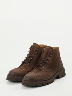 Herren Copenhagen – Schnürboots aus Veloursleder dunkel