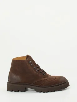 Herren Copenhagen – Schnürboots aus Veloursleder dunkel