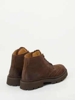 Herren Copenhagen – Schnürboots aus Veloursleder dunkel