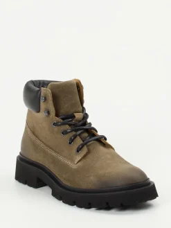 – Schnürboots aus Veloursleder oliv*Copenhagen Sale