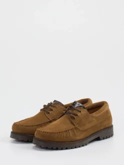 Herren Copenhagen – Schnürschuh aus Veloursleder cognac