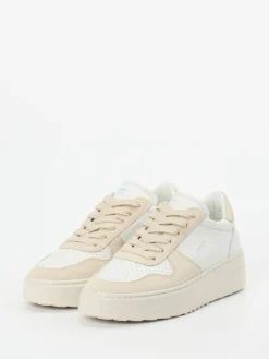 Damen Copenhagen – Sneaker aus Kalbleder und Veloursleder Beige