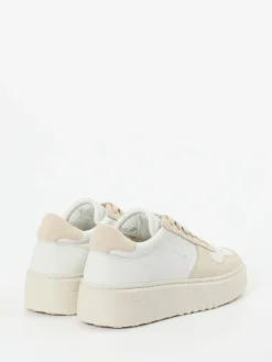 Damen Copenhagen – Sneaker aus Kalbleder und Veloursleder Beige