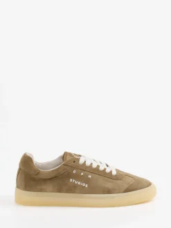 Damen Copenhagen – Sneaker aus Veloursleder Sandbeige