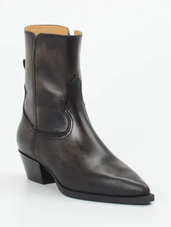 – Western-Stiefeletten aus Leder dunkelbraun*Copenhagen Online