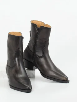 – Western-Stiefeletten aus Leder dunkelbraun*Copenhagen Online