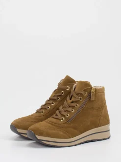 – Keilstiefelette aus Veloursleder cognac*Cypres Soft Discount