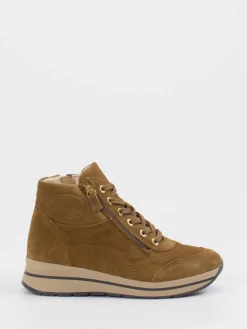 – Keilstiefelette aus Veloursleder cognac*Cypres Soft Discount