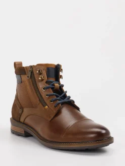 Herren Cypres Soft – Schnürboots aus Leder cognac