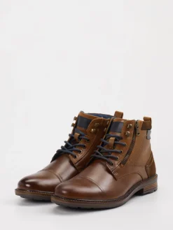 Herren Cypres Soft – Schnürboots aus Leder cognac