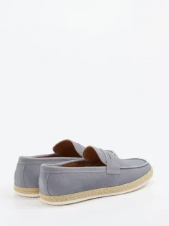 Herren Daniel Kenneth – Slipper aus Veloursleder taubenblau