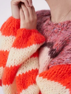 Damen DawnxDare – Strickpullover aus Textil in Orange