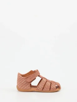 – Kindersandalen aus geprägtem Leder roségold*develab Hot
