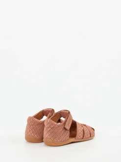 – Kindersandalen aus geprägtem Leder roségold*develab Hot