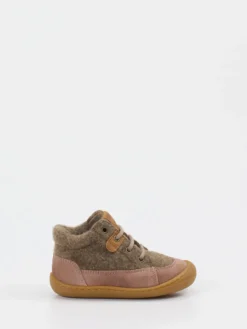 Kinder develab – Lauflernschuh aus Veloursleder und Wollfilz
