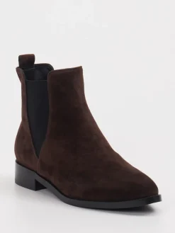 Damen Di Lauro – Chelsea Boots aus Veloursleder dunkel