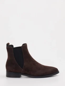Damen Di Lauro – Chelsea Boots aus Veloursleder dunkel