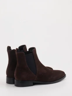 Damen Di Lauro – Chelsea Boots aus Veloursleder dunkel