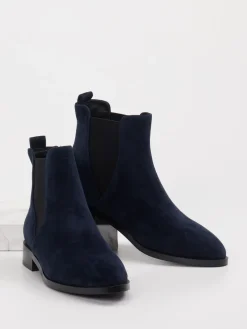 – Chelsea Boots aus Veloursleder Dunkel*Di Lauro Discount