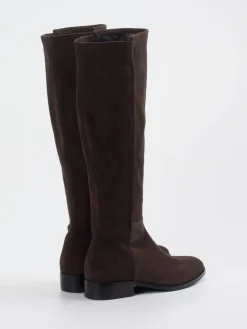 Damen Di Lauro – Kniehohe Stiefel aus Veloursleder Dunkel