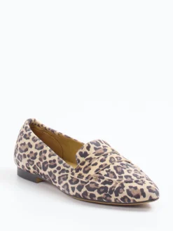 – Loafer aus geprägtem Leder in Leoprint*Di Lauro Discount