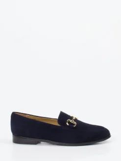 – Loafer aus Veloursleder Dunkel*Di Lauro Discount